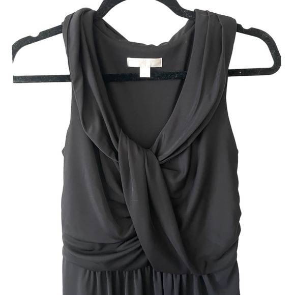 Ann Taylor Black Sleeveless Shawl Dress-6 Petite - Picture 2 of 8